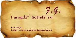Faragó Gothárd névjegykártya
